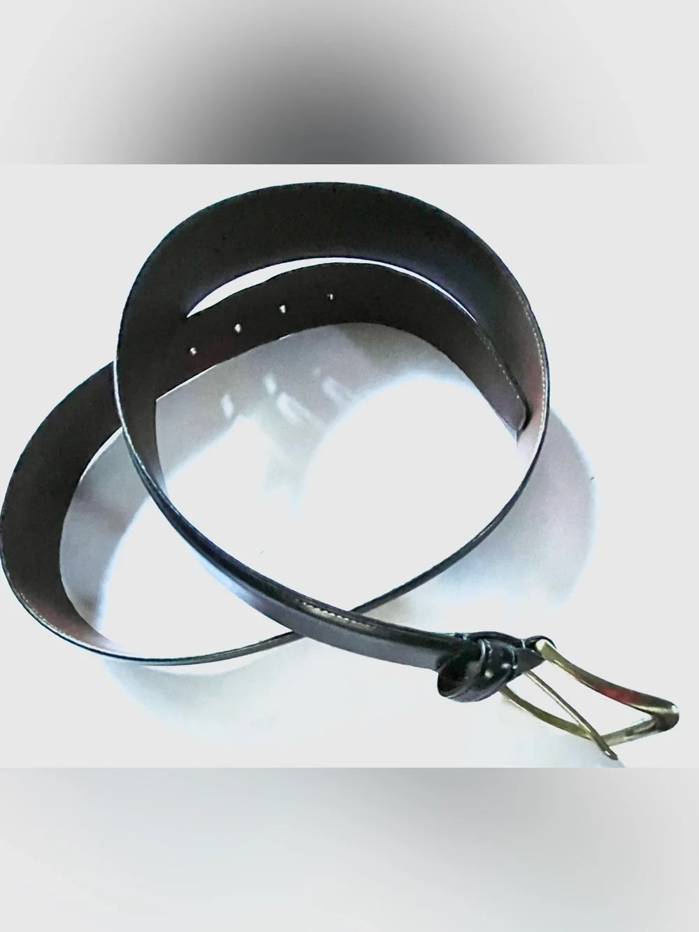 Coach Men's Black Leather Handcrafted Belt